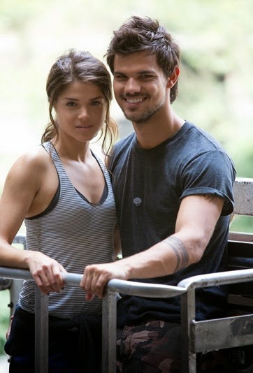 marie avgeropoulos and taylor lautner in TRACERS
