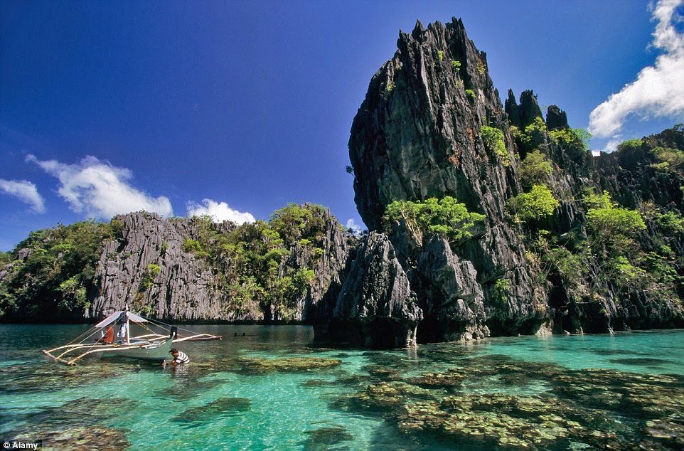 Menikmati, Keindahan, Sungai, Bawah, Tanah, Di, Pulau, Palawan