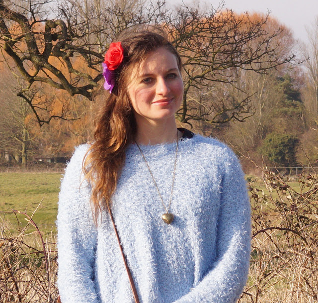 Country girl with flowers in her hair