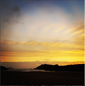 Porth Beach Newquay Sunset