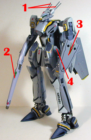 Macross Frontier VF-25S Messiah Renewal Version Armament weapon position