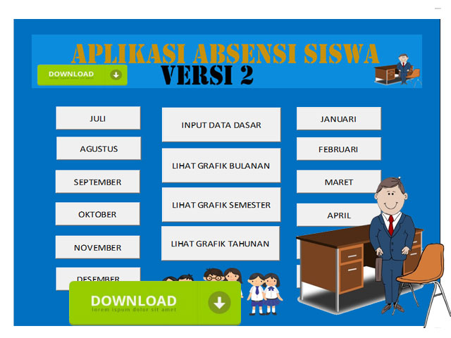 Download Aplikasi Absensi Siswa Otomatis Versi 2 Format 