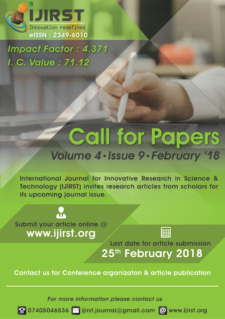 Submit Paper – IJIRST February 2018