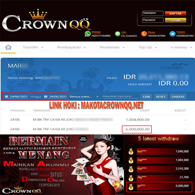 CrownQQ Agen DominoQQ BandarQ dan Domino99 Online Terbesar