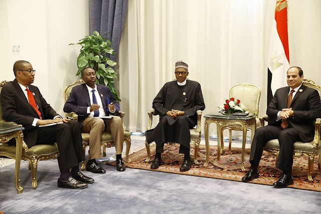 Photos of Buhari Participating at the Opening Panel- Presidential Roundtable of Business for Africa, Egypt