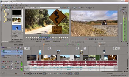 Tampilan Sony vegas Pro 13