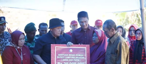 Pemkab Lamsel Kembali Salurkan Program Bedah Rumah di Kecamatan Natar