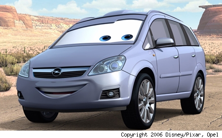 opel zafira pixar cars