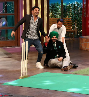 The Kapil Sharma Show with Abbas Mustan and Machine cast   TV Show Pics March 2017 04.JPG