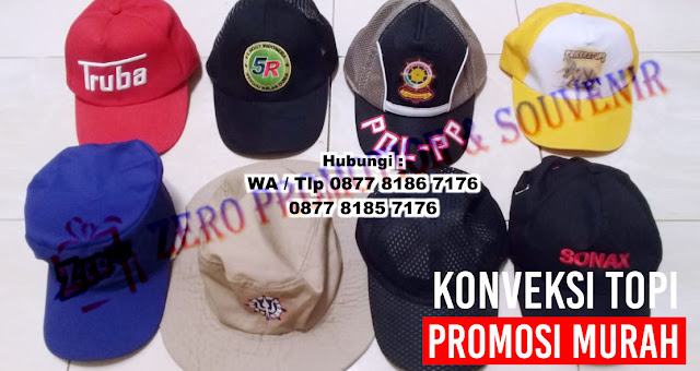 Konveksi Topi promosi murah dan cepat, Produsen Topi Promosi murah dan cepat dengan bordir atau sablon