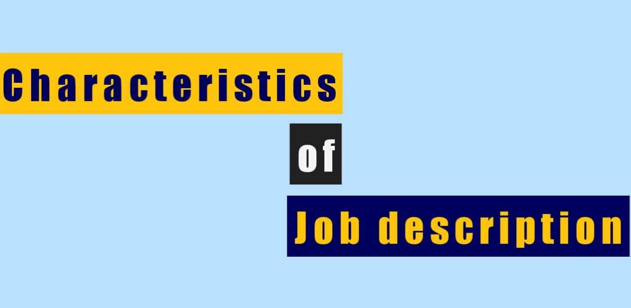 Characteristics of job description jpg