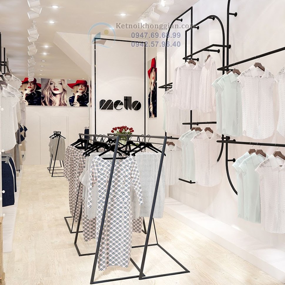 thiết kế nội thất shop thời trang công sở