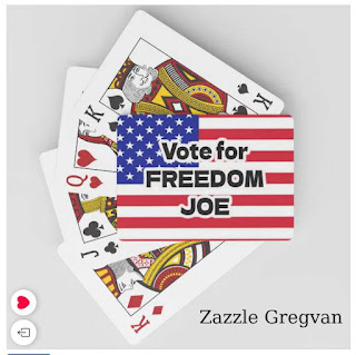 Vote for FREEDOM JOE Playing Cards Zazzle Gregvan