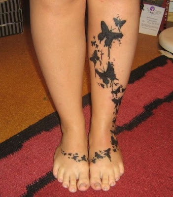 women foot tattoo design In