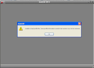 Unable to load profile file. Some profile infomation saved in last section may not be restored