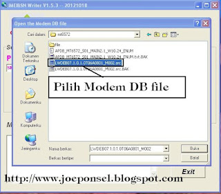 masukan db file lalu buka