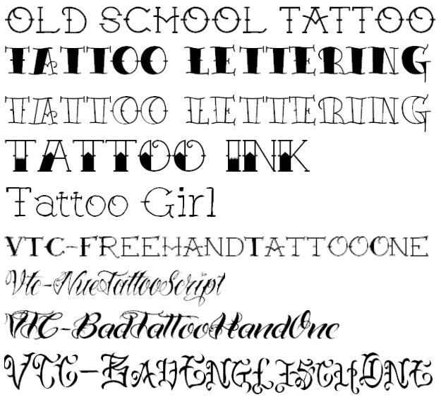 The Cpuchipz Tattoo  Ideas popular tattoo fonts 