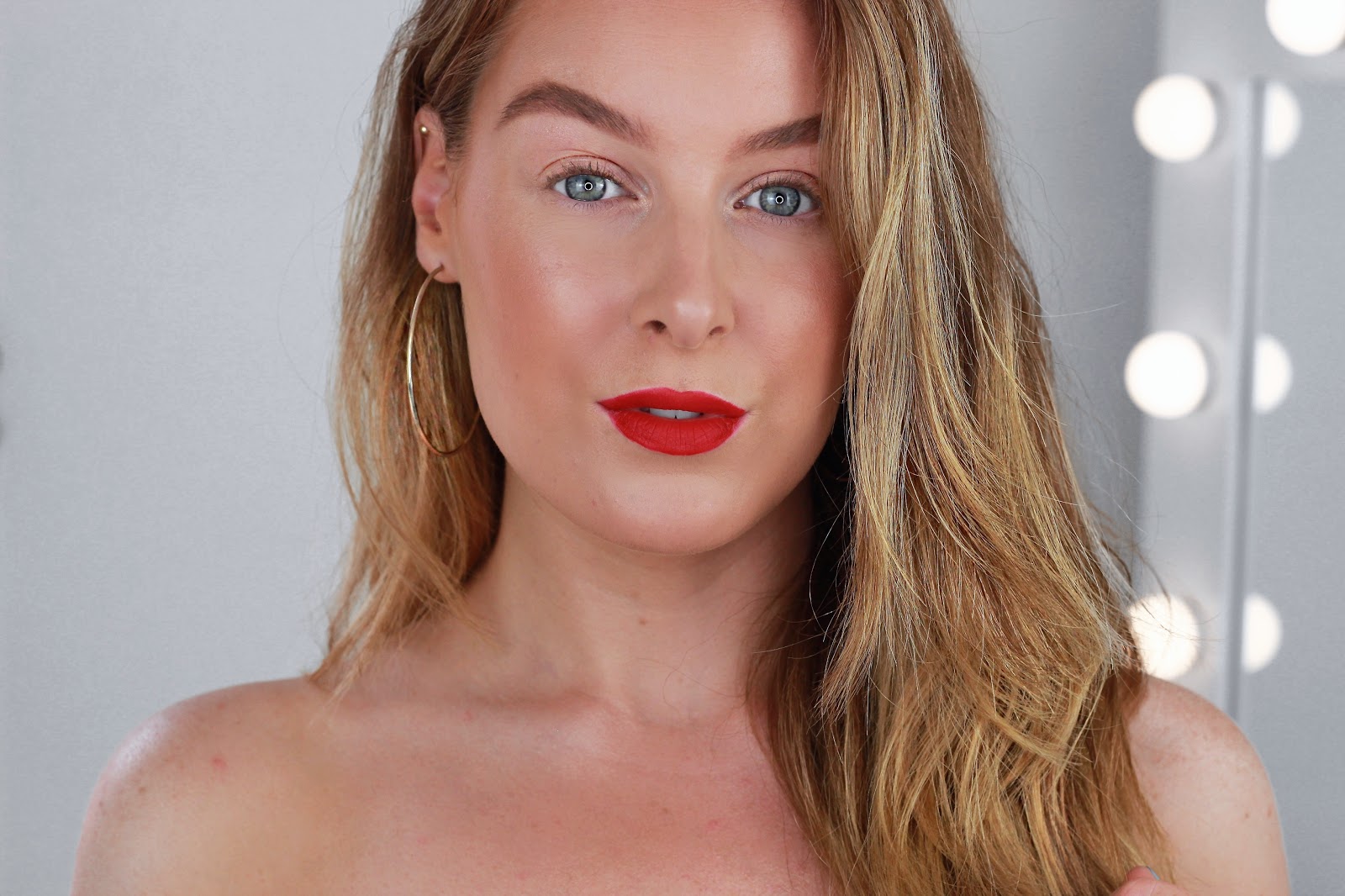 Dewy Skin And Red Lips Zoe Mountford