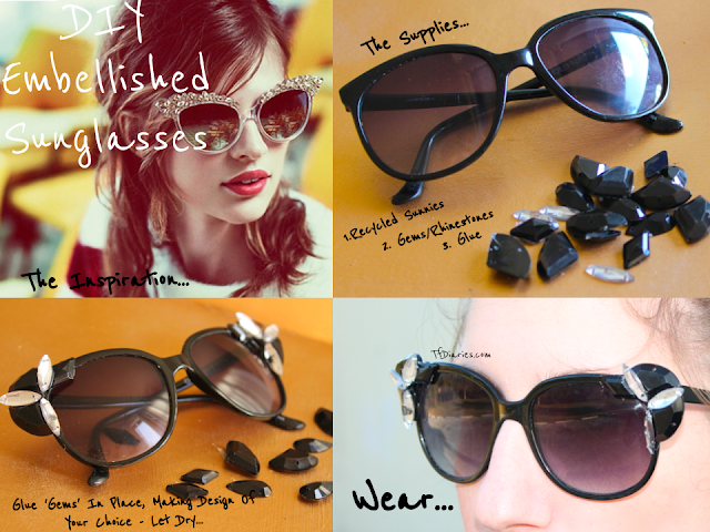 diy embellished sunglasses