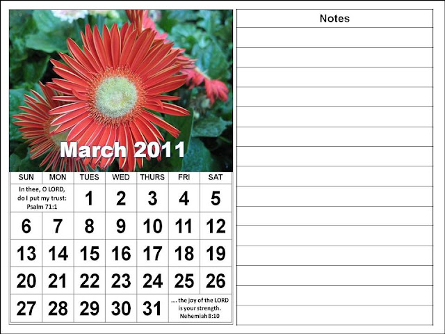 calendar march 2011 print. Christian March 2011 Calendar