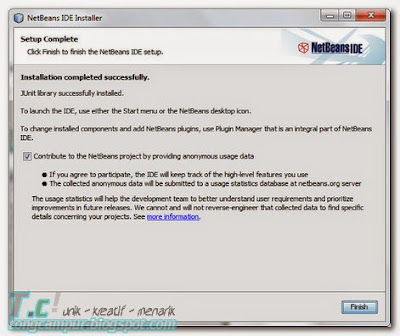 setup netbeans ide telah berhasil dan sukses