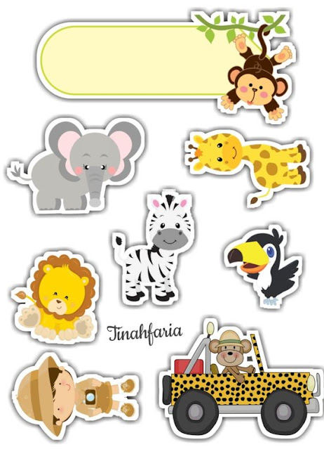 Birthday Safari Babies: Free Printable Cake Toppers.