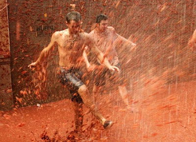 Tomato fight in Spain