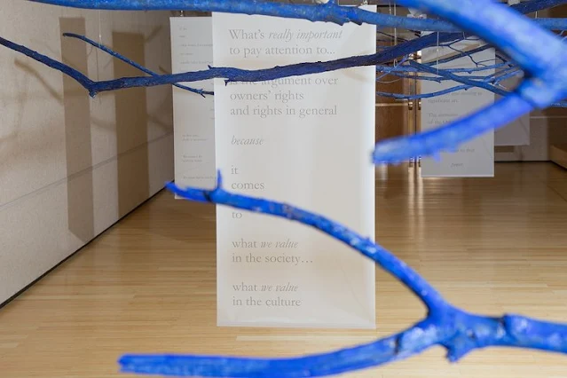 Aviva Rahmani - Coda VA Tech  Blued Trees Installation detail #1 2016