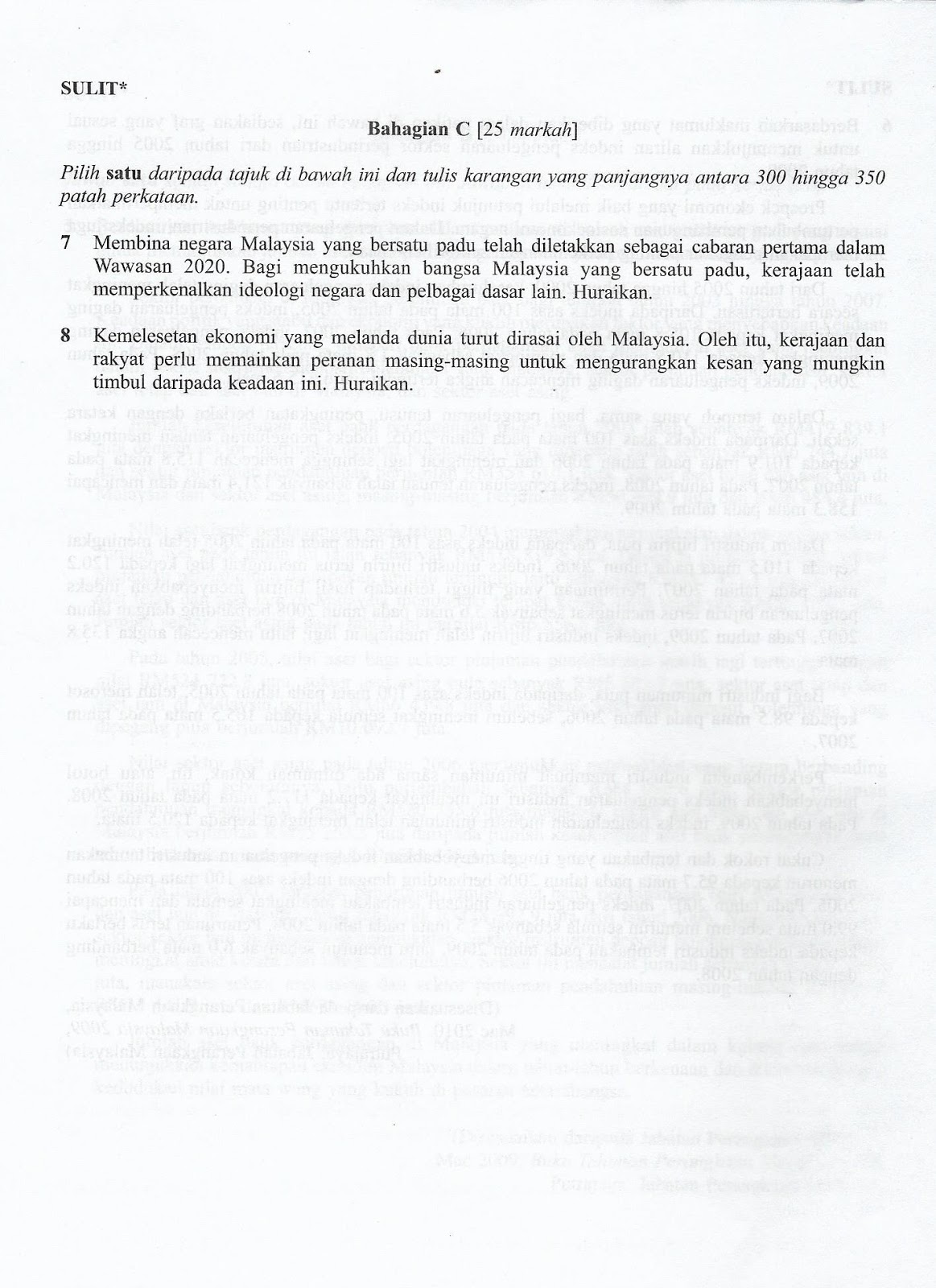 NOTA LENGKAP PENGAJIAN AM/PENGAJIAN MALAYSIA: Soalan STPM 