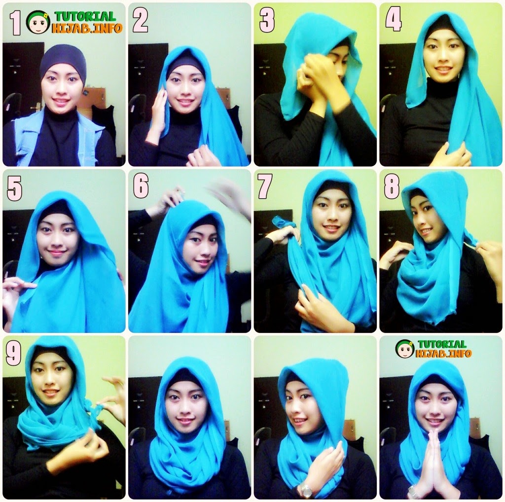 85 Gambar Menarik Tutorial Hijab Pashmina Bahan Kusut 2017