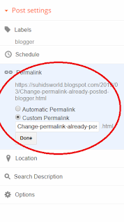 custom permalink after publishing a blog post