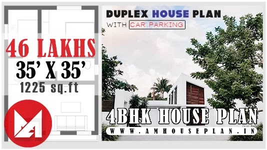 35 x 35 Simple Duplex House plans design ideas 2023