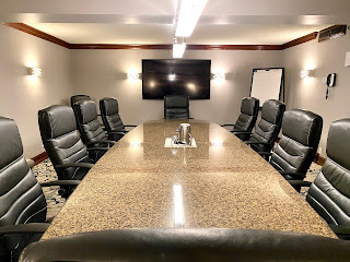 The executive board room used as a meeting room in Ann Arbor