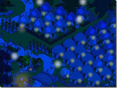 Smurfs' Village at night