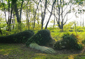 The Lost Gardens of Heligan, Cornwall - sleeping woman