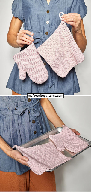 Free Oven Mitt Set Crochet Pattern