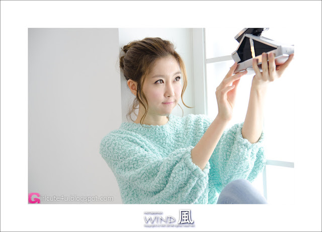 2 Choi Byeol Yee - Sweet Green Sweater-very cute asian girl-girlcute4u.blogspot.com