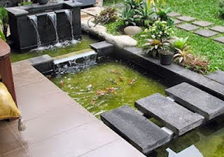 Modern Minimalist Fish Pond Park