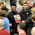 #BLACK LIVES MATTER - Black Donald Trump Protester wearing a BLACK LIVES MATTER T-SHIRT and giving the crowd the MIDDLE FINGER gets punched by a white 78 year old man (John McGraw) 