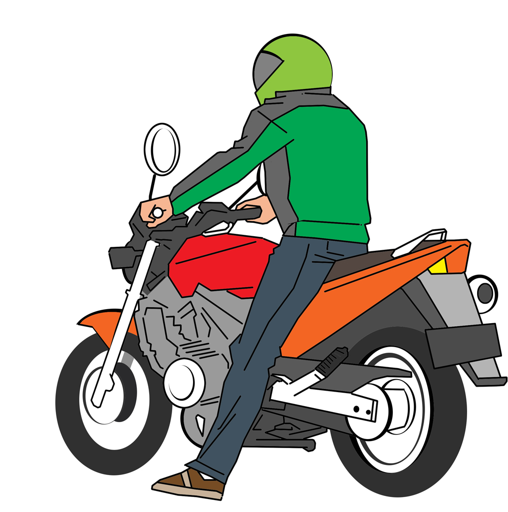  Gambar  Kartun  Ojek Motor  Galeriotto