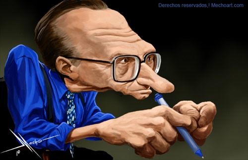 larry king caricature