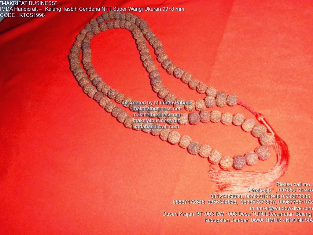  Kerajinan Jember Kalung Tasbih Cendana Kalung Tasbih 