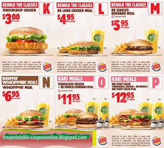 Free Printable Burger King Coupons