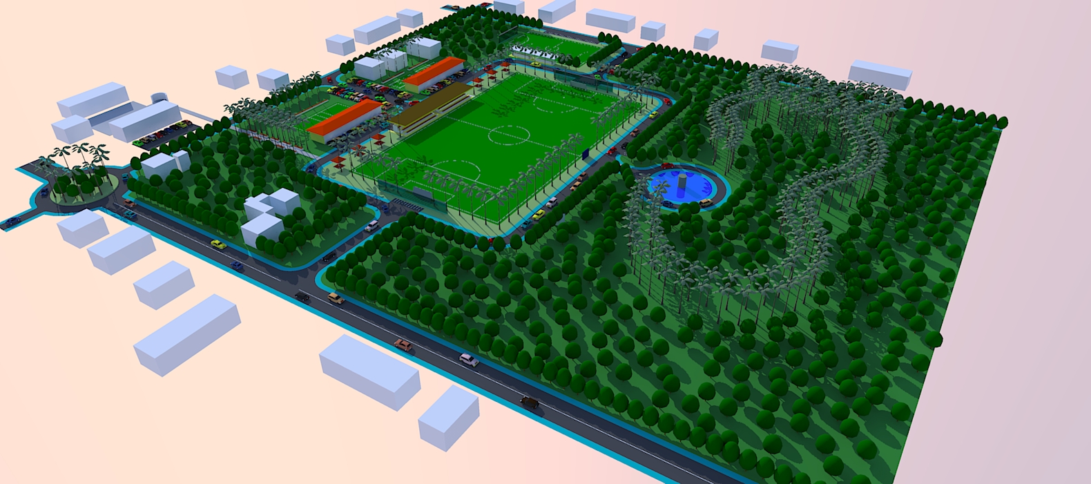Lapangan Bola  Jasa Pembuatan Site Plan