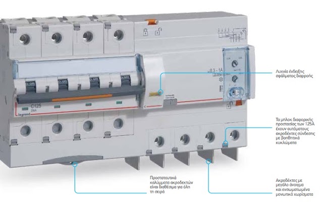 To μπλόκ διαφορικής προστασίας DX3 από την Legrand 