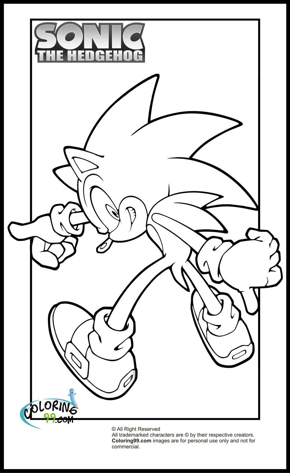 Sonic Coloring Pages