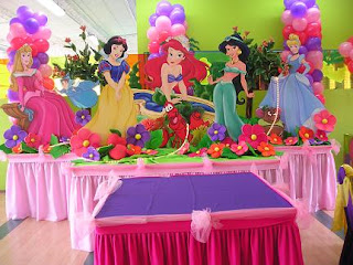 Fiestas Infantiles, Decoración Princesas