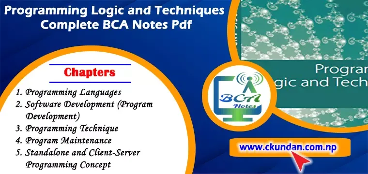 Programming Logic and Techniques Complete BCA Notes Pdf