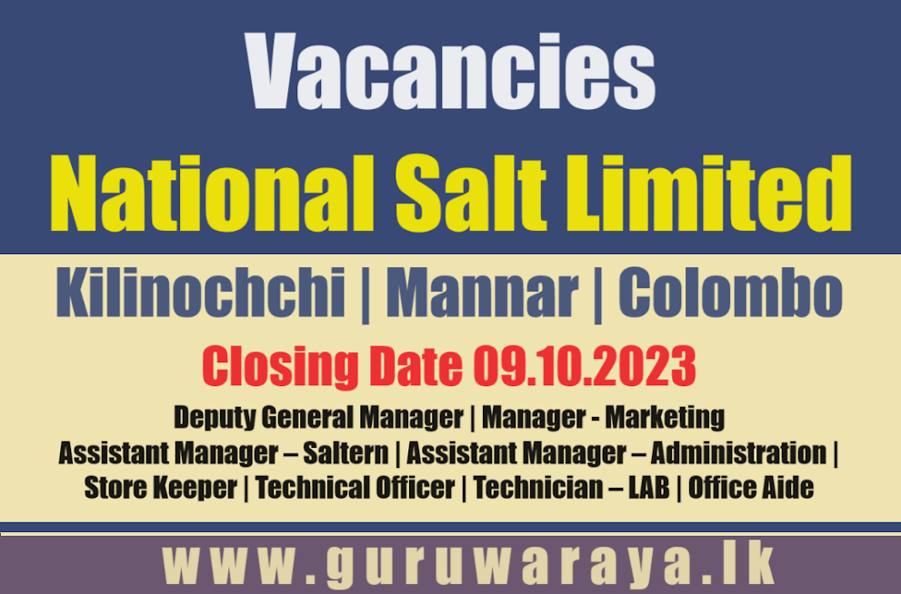 Vacancies - National Salt Limited