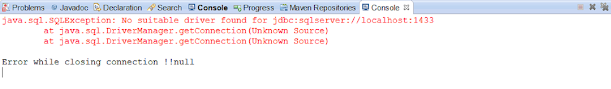 java.sql.SQLException: No suitable driver found for jdbc:jtds